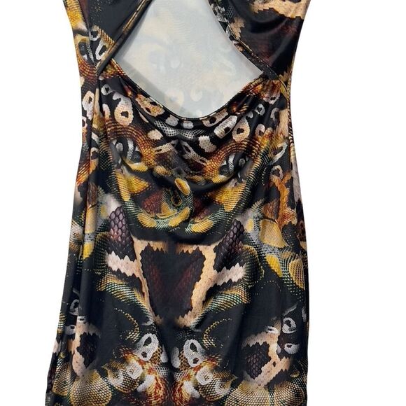 NEW with tags Pretty little things off shoulder snakeskin bodycon dress size 4 - Picture 5 of 13